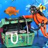 Treasure Hunter Diver Pneumatic Ornament Aquarium Decoration Fish Tank Decor Air Pump Connecting