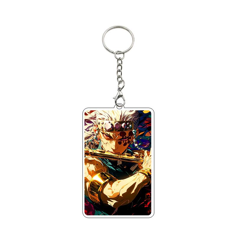 Anime 8cm Kamado Tanjiro Nezuko Agatsuma Zenitsu Cartoon Characters Acrylic Keychain Accessories Car Pendant Gifts Toy Wholesale