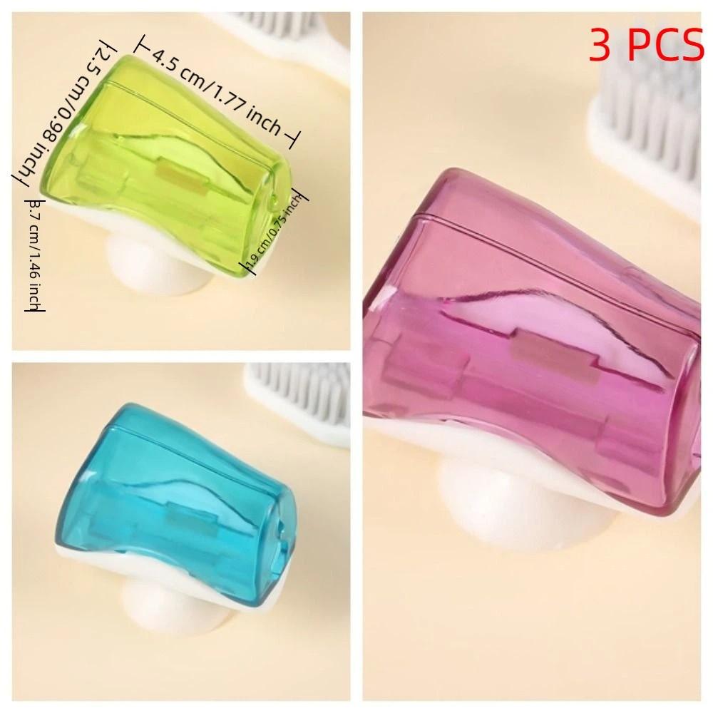3PCS Dust-proof Toothbrush Head Covers Portable Toothbrush Cover Dust Protective Cover Home