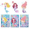 8Pcs Mermaid Face-Changing Stickers Cute Cartoon Designs Waterproof Stickers For Teen Girls' Parties Handmade Diy Birthday Gifts