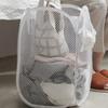 Foldable Mesh Laundry Basket, Solid Color, Breathable, Dirty Clothes Basket, Toy and Miscellaneous Items Storage Basket