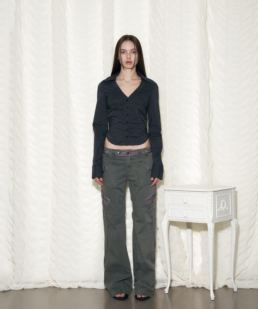 Peullijeunopallou Camilla Side Pocket Pants (Khaki)