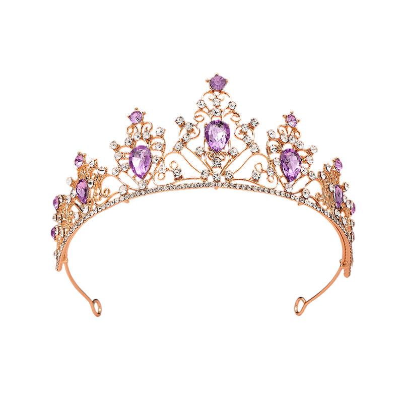 Bridal Tiara Crown Wedding Dress Hair Accessories Stage Host Welcome Baroque Queen Birthday Jewelry Women
