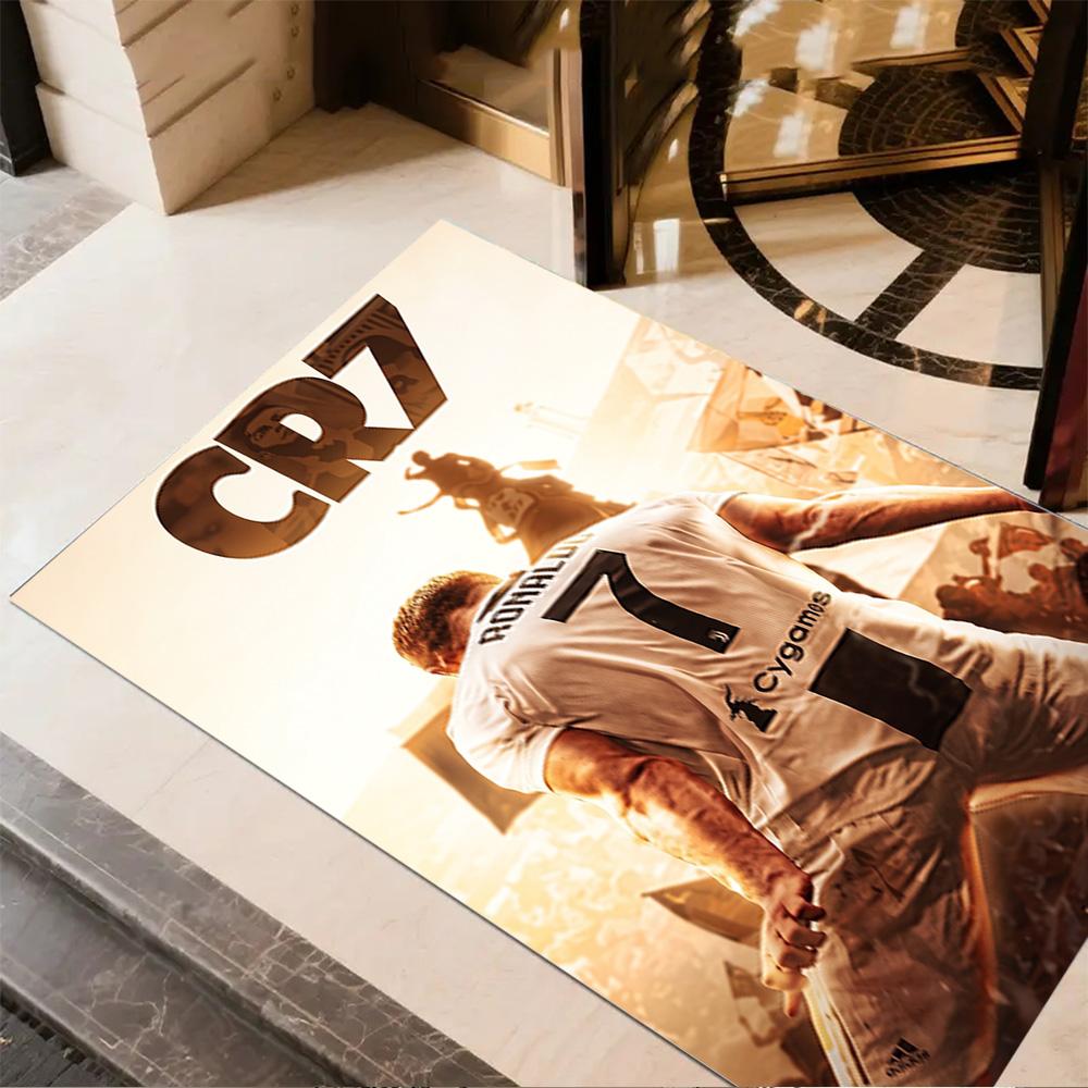 Ronaldo's Legendary Journey Area Rug Design for Hallway Bedrooms Dormitory Entryway Antislip Carpet Decorate Offices Best for Christmas