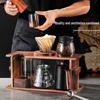 Premium Hand-Pour Coffee Brewing Kit with Wooden Stand