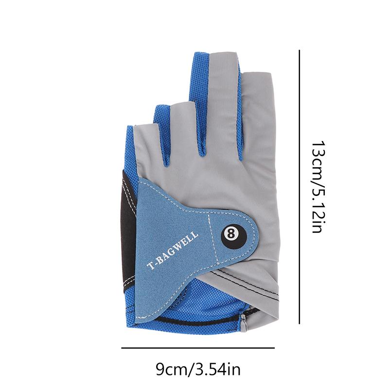 One-Piece Professional Billiards Gloves With Three-Finger Left-Hand Men'S Ice Silk Breathable Professional Billiards Gloves