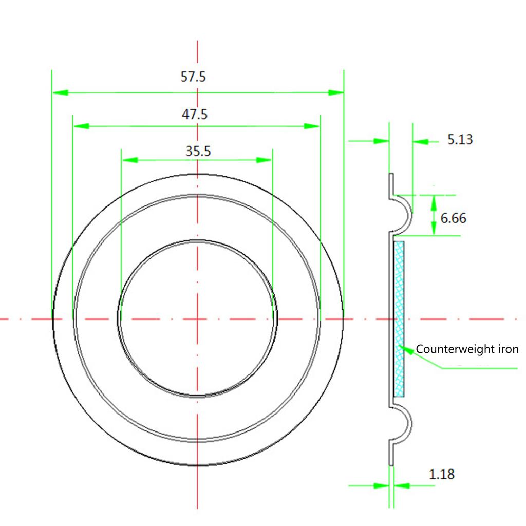 Bass Diaphragm Passive Radiator Speakers Repair Parts 57mm Home Theater Speakers Accessories Speakers Subwoofer Diaphragm