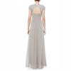Women's Floral Formal Lace Vintage Short Sleeve Slim Wedding Maxi Dress
