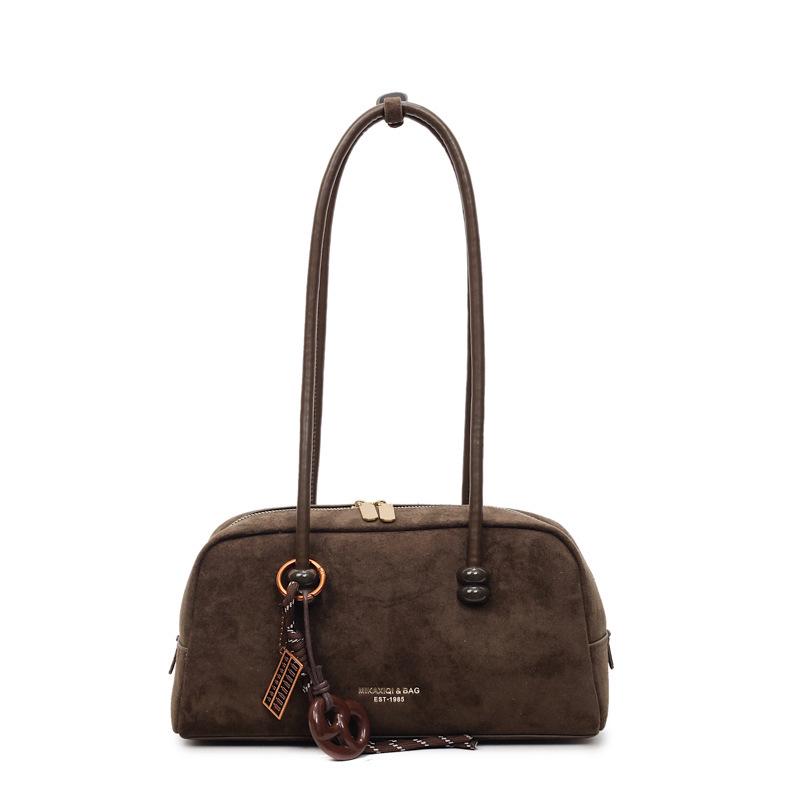 Women's Premium Suede Boston Bag - Large Capacity Crossbody
