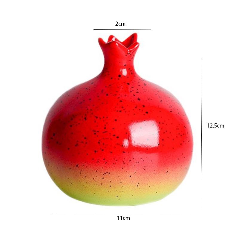 Creative Fruit Vase Series Dragon Fruit Orange Mango Ceramic Vase Living Room Hydroponic Flower Arrangement Desktop Decoration