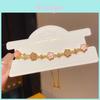 Floral Hand Chain With Gold Plating For Women Fashion Accessory Summer