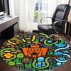 1 runder Teppich „Fantasy World“ für Büro und Wohnbereich, geeignet als Fußmatte für den Innenbereich, unter Bürostühlen, im Schlafzimmer, Wohnzimmer oder als Raumdekoration.