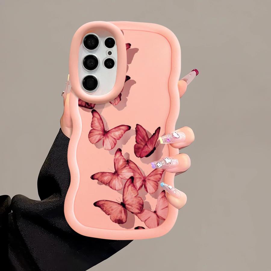 Soft Phone Cover Case for Samsung Galaxy S23 Plus S25 S24 A25 S20 FE A26 S22 Ultra S21 A54 A34 A36 A55 A35 A24 Cartoon Butterfly