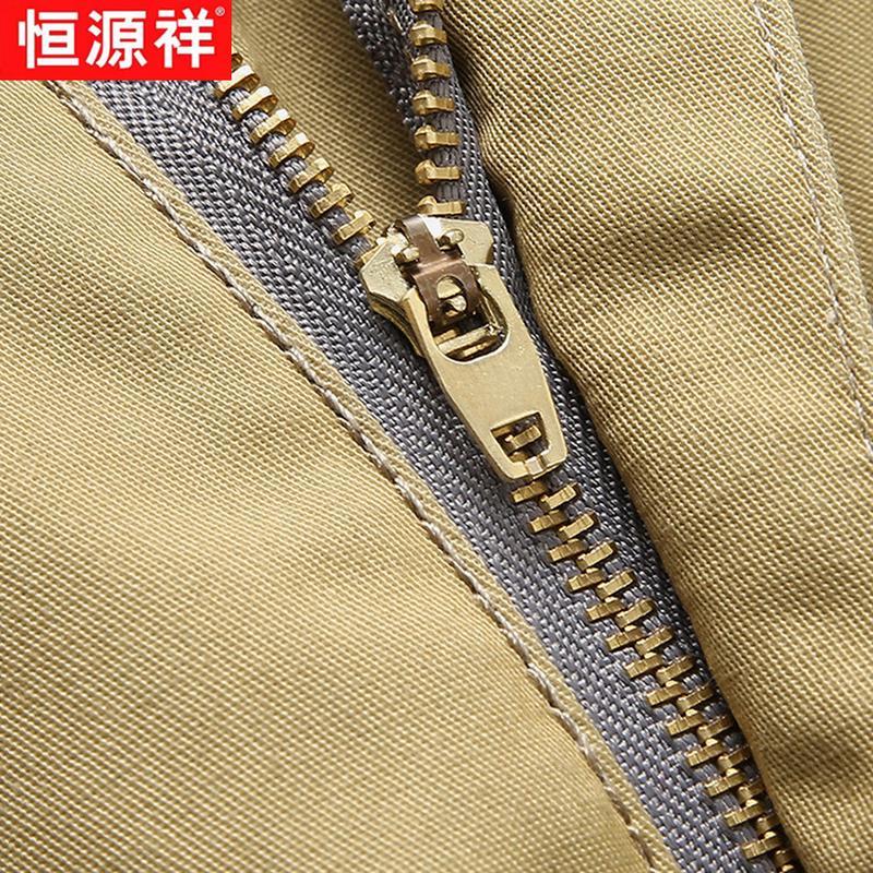 Hengyuanxiang Men's Mid-Length Cotton Casual Shorts