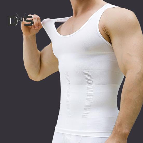 Men Fitness Vest U-Neck Sleeveless Body-Shaping Abdomen Tightening Corset Solid Color Back Support Weightlifting Compression Tops