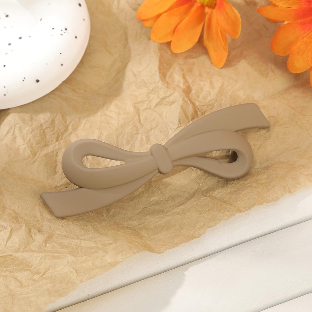 AWAYTR Frosted Bowknot Duckbill Hairpin Acrylic Hair Clips Valentine Headwear Girl Hair Accessories Festival Gift