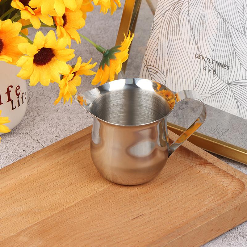 Edelstahl Kaffeemilch Aufschäumkrug Milchkännchen Taillenform Aufschäumer Tasse