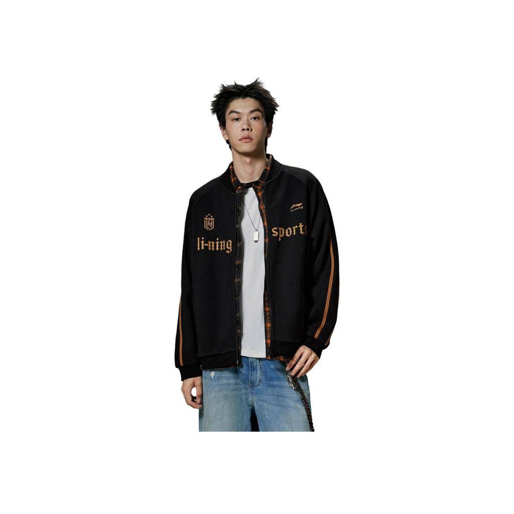 Li-Ning Sports Lifestyle Series Fashion Sports Letter Stripe Zipper Casual Jacket Unisex Jacket AWDVC91-2