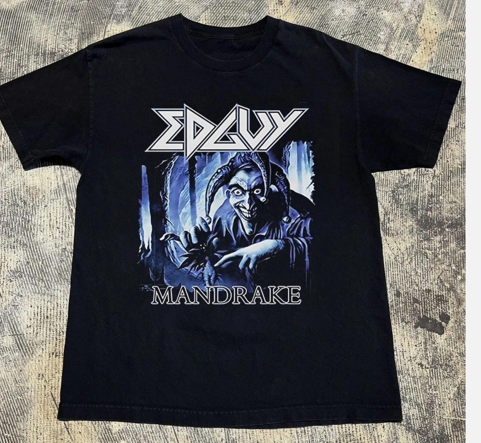

2001 Edguy Mandrake World Tour Футболка с коротким рукавом черная всех размеров 4XL