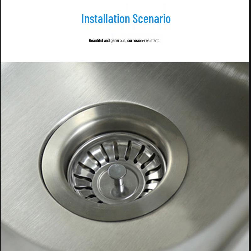 Cross-Border Sink Drain Accessories: British Style Stainless Steel Drain Head