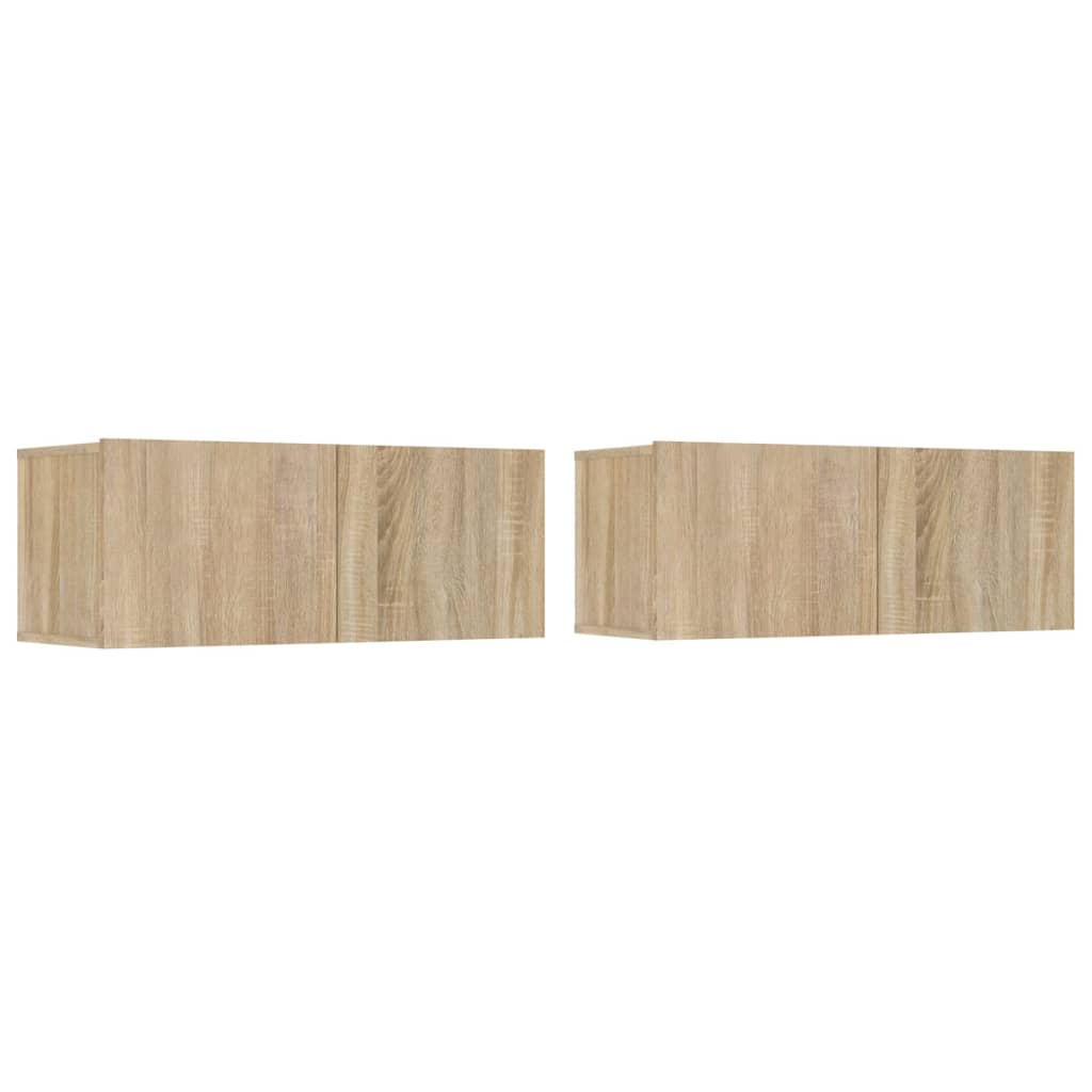 Vidaxl Set of 4 TV Cabinets, Sonoma Oak