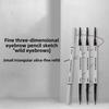 Double Head Eyebrow Pencil Extremely Thin Waterproof Non-decolorizing Automatic Eyebrow Pencil