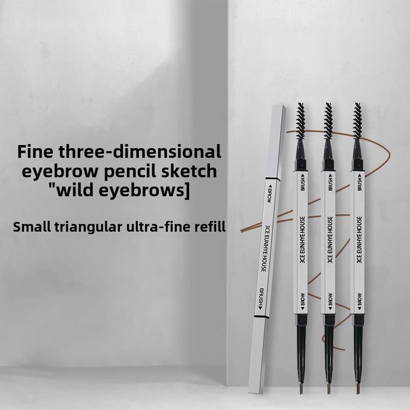 Double Head Eyebrow Pencil Extremely Thin Waterproof Non-decolorizing Automatic Eyebrow Pencil