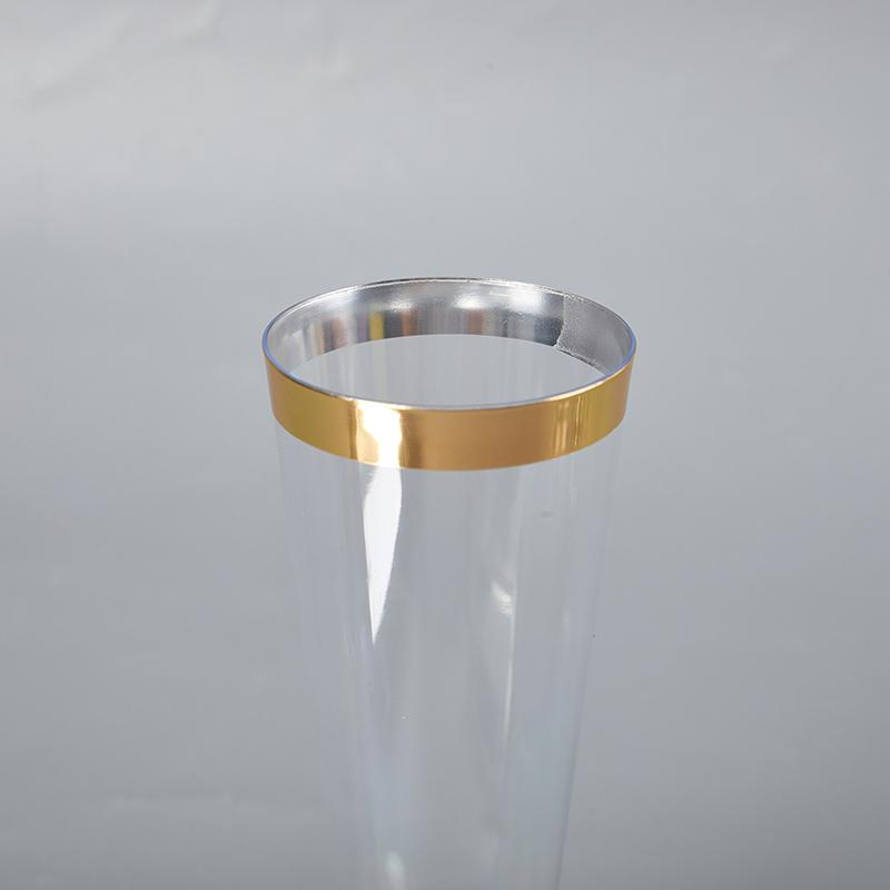 10Pcs  Plastic Champagne Flutes Disposable Clear Plastic Champagne Glasses For Parties Glitter Clear Plastic Cup Red Wine