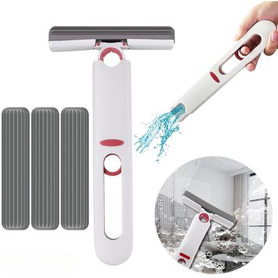 Portable Mini Cleaning Mop Powerful Absorbent Mop Wet and Dry Use Cleaning for Bathroom Kitchen Desktop Glass Living Room Car