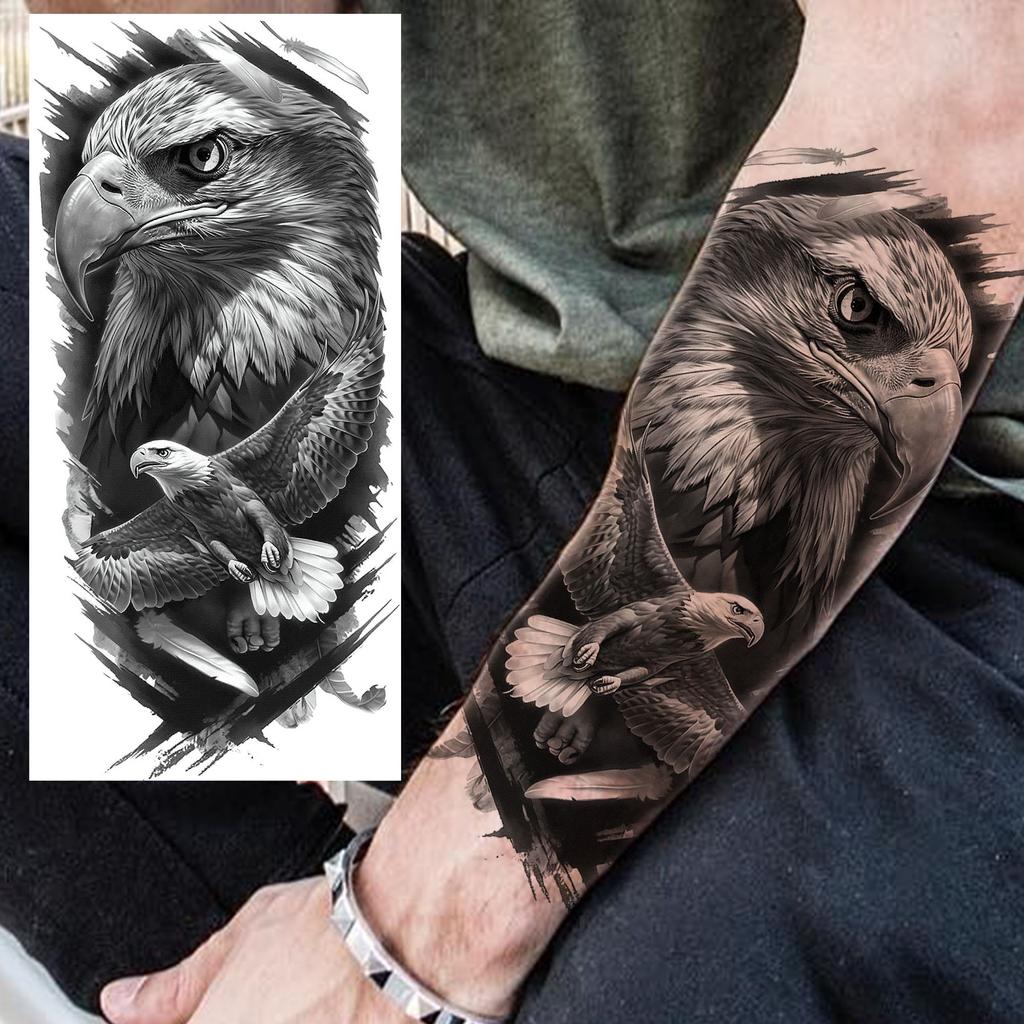1 Sheet Lion King With Baby Temporary Tattoos For Men Women Family Style Tatoos Long Lasting Waterproof Fake Arm Tattoo Stickers