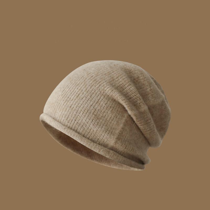 Autumn and winter soft pile hat women's warm baotou hat bare solid color cold hat women's hipster pullover hat
