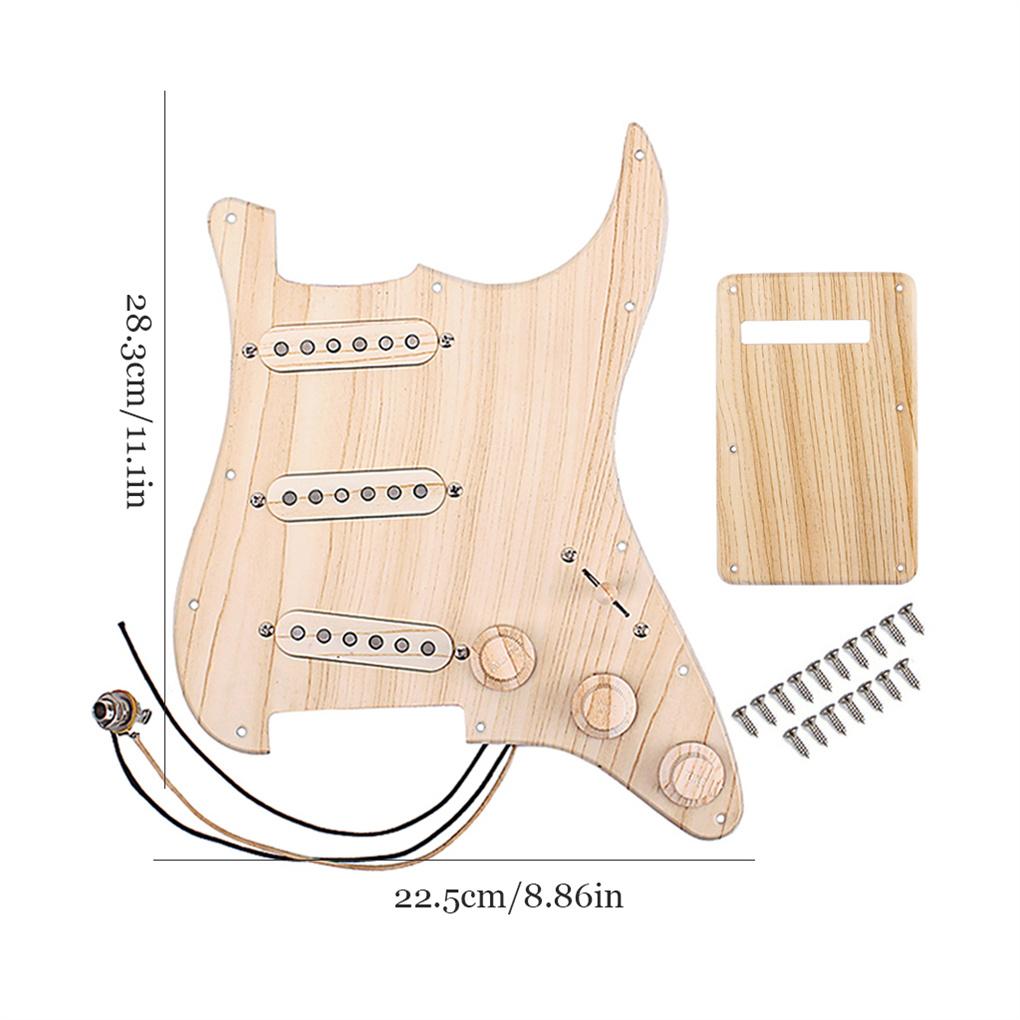 Prewired-Loaded Pickguard Guard Cover Maple Double Coils Pickups Scratch Plate Strat Guitar Parts Music Equipment Accessories