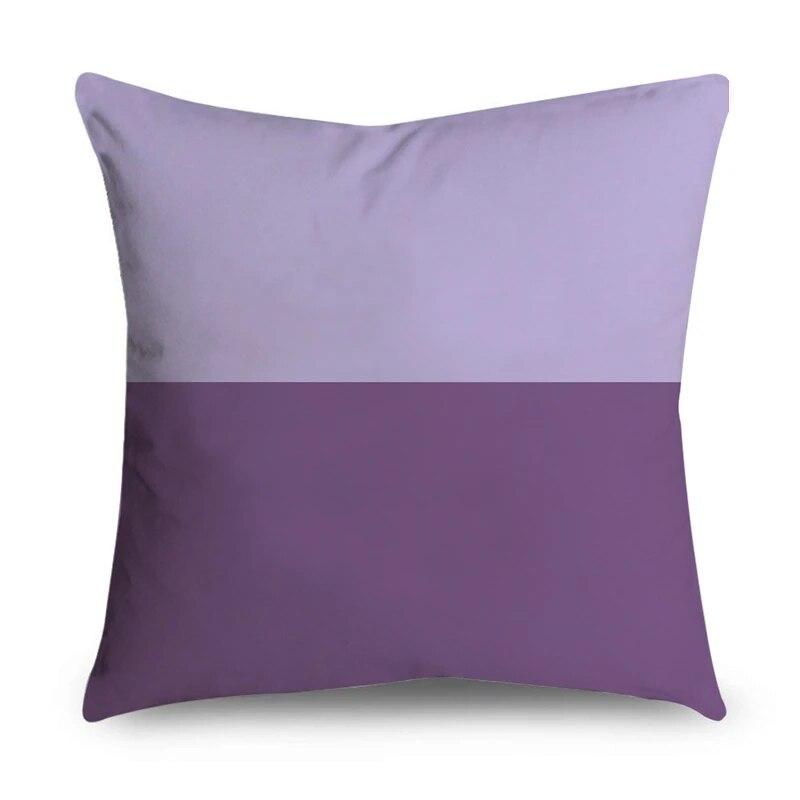Blumiges Geometrisches Druckauto Sofa Dekorative Kissenhülle Zuhause Kissen Lila Muster Kissenbezug