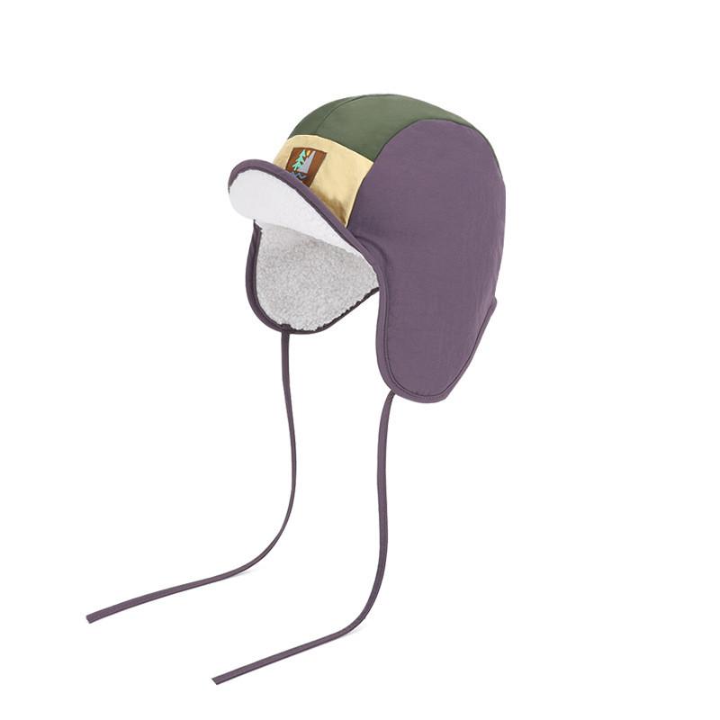Kids Fleece Earflap Hat With Windproof Design For Winter Outdoor Use фиолетовый