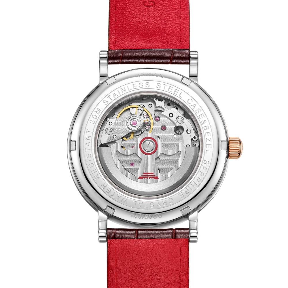 Beijing Classic Series Date and Day Watch 40mm Leather Man Watch Men Mechanical Automatic Skeleton Business Stainless Steel