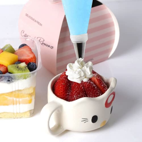 YFFSFDC Silicone Pastry Bags, 10-Piece Set (6 Tips + 3 Pastry Bags + 1 Piping), Flower Shape Maker, DIY Cake Baking Tools, Cookie Icing Decorating Too