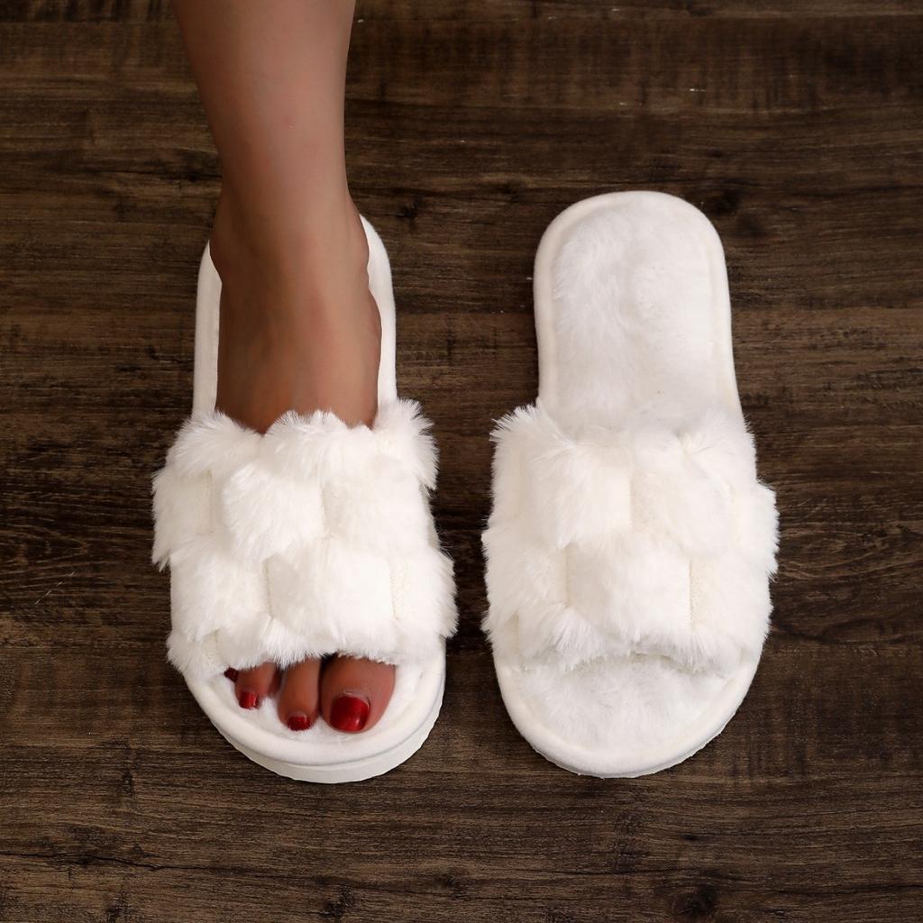 New Mao Mao Slippers Home Warm Cotton Mop Thickened Piled Cotton Slippers Are Fashionable