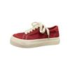 Big red canvas shoes women's autumn new versatile student shoes women's thick-soled breathable thin niche board shoes