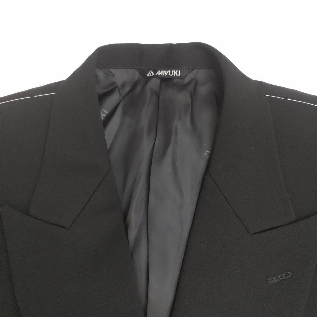NEW Tag Unused Japan MIYUKI Formal Jacket Double Breasted 98A7 Men's L Black Ceremonial Outerwear(USED)
