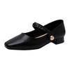 Patent leather~ French single shoes women's thick heel ballet evening shoes are not tired of mid-heel retro Mary Jane shoes retro style