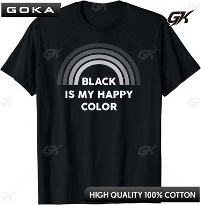 Black Is My Happy Color Dark Humor TShirt Ironic Tshirt Street Fashion Casual Couple Clothes T Shirt for Men  Tops Ropa Hombre