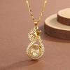 Southeast Asia Gold-Plated Copper Windmill Pendant Necklace for Women
