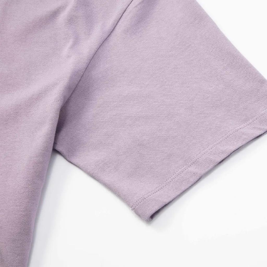 Puma Casual Loose Fit Cotton Soft Comfortable Short Sleeve Dopamine T-Shirt Women Tops Light-Purple 626996-30