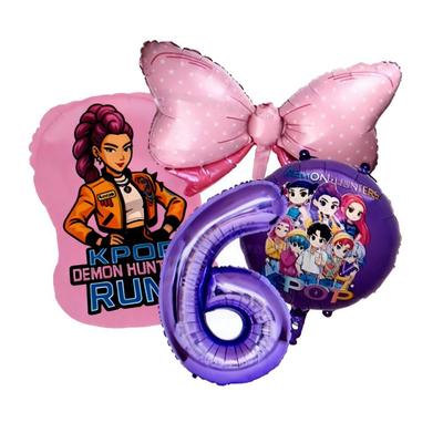Witch Hunter Kpop Party Balloon Set for Children's Birthday Party Decoration and Digital Balloon Set