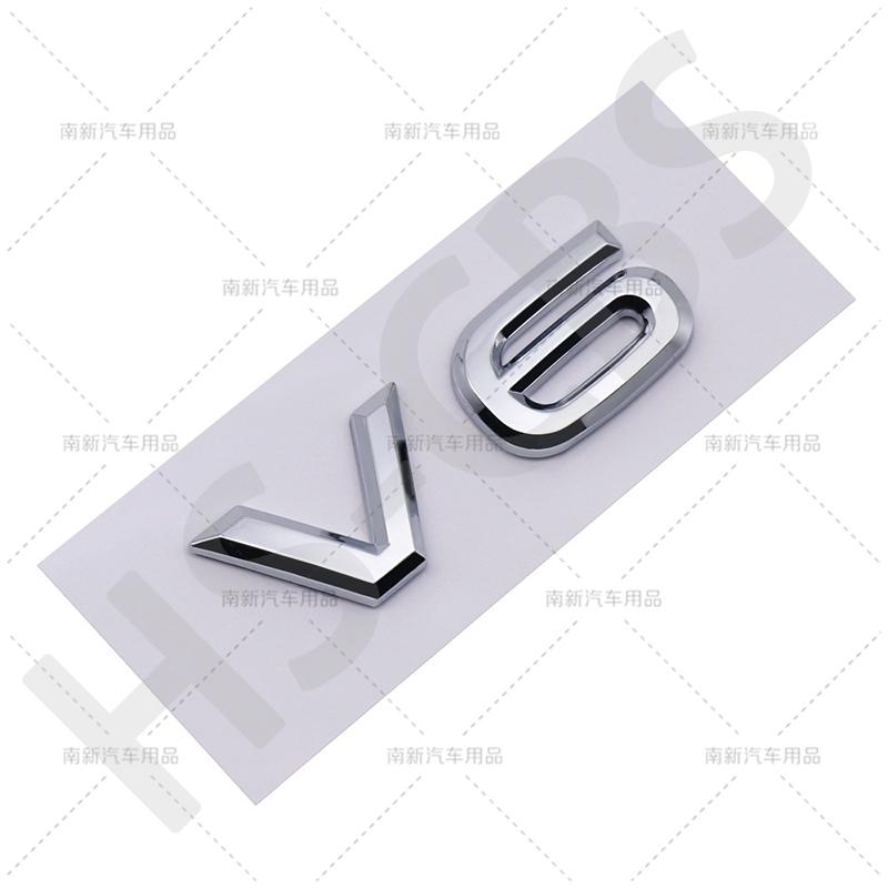 ABS V6 V8 Automobile Displacement Logo For VW Volkswagen Car Styling Rear Trunk Stickers Emblem Tailgate Decal Car Accessories