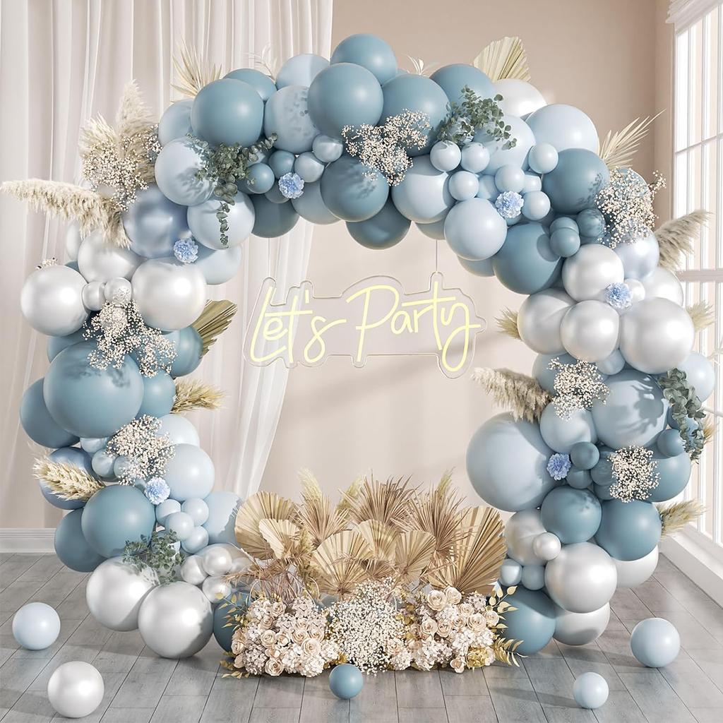 Macarons Blue Balloon Arch Kit Happy Wedding Birthday Party Decoration for Home Balloon Arch Kit Birthday Wedding Party Supplies