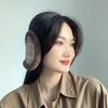 Check Pattern Winter Earmuffs (Brown)