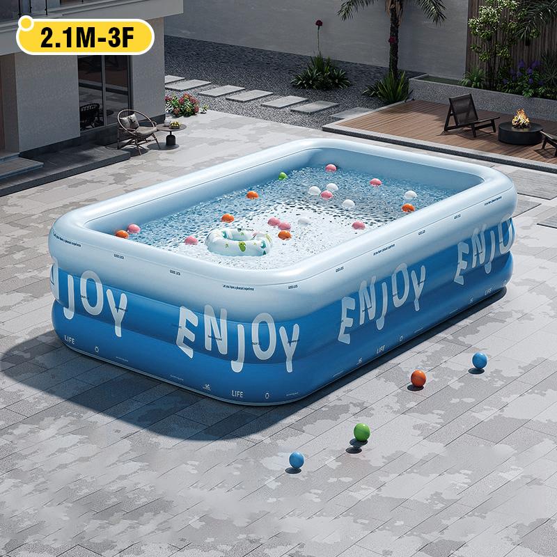 Inflatable Pool 3/2.6/2.1M Large Family Pools Swimming Pool with Canopy Children's Outdoor Removable Basen Toys for Kids Adult