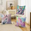 1Pc Cartoon Rainbow Unicorn Cushion Cover Car Throw Pillow Case For Sofa Car Christmas Gift 40X40Cm 45X45Cm