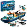 LEGO City Navio de Exploração Ártica Brinquedo Conjunto 60368 Blocos de Construção Veículos Minifiguras Meninos Meninas Crianças 7 8 9 Anos